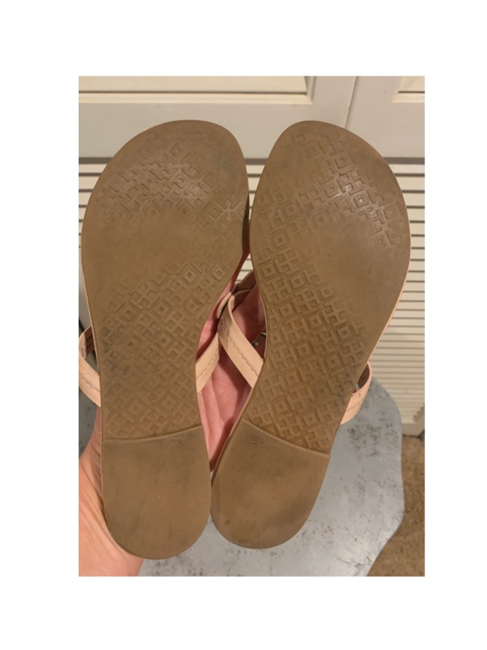 Tory Burch Miller Patent Leather Sandals Sea Shell Pink with box bag Size 6.5 - Picture 10 of 10